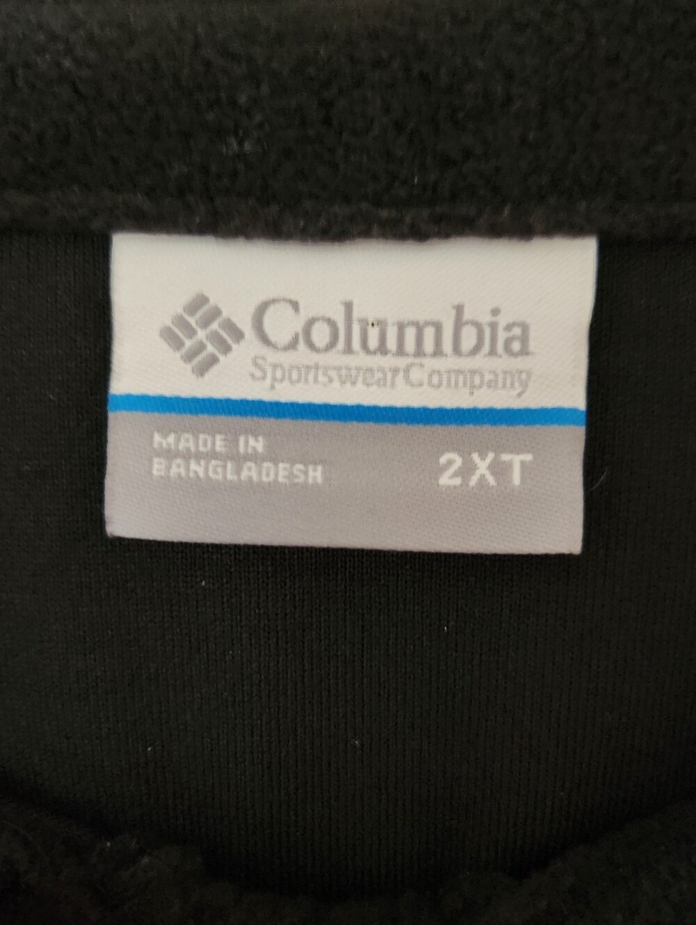 Columbia Quarter Zip Black Pullover Size 2XT - Picture 3 of 4